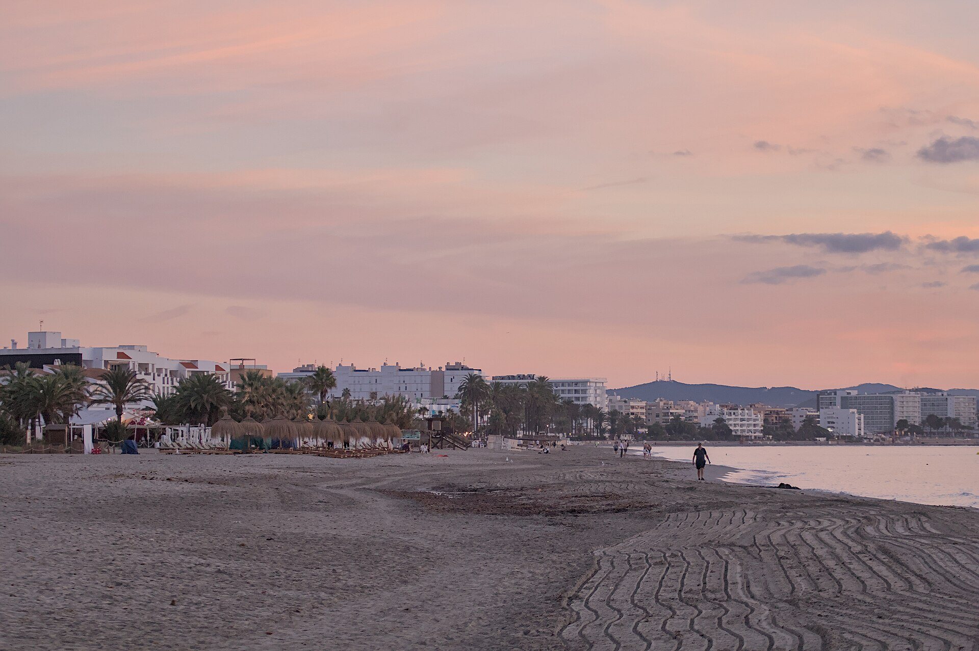 Playa d'en Bossa at first light, Ibiza